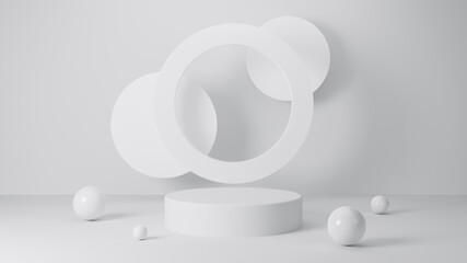 Abstract Futuristic empty floor and room Sci-Fi Corridor With light for showcase,room,interior,display products.Modern Future cement floor and wall background technology interior concept.3d render