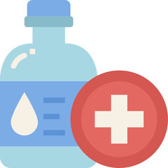 medical alcohol flat icon