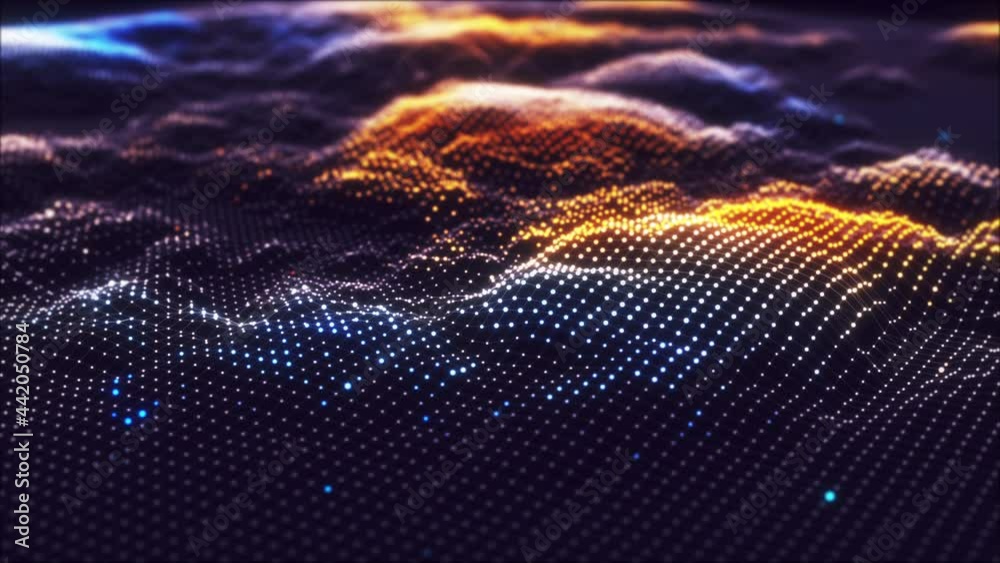 Poster abstract technology big data background concept. artificial intelligence tech. big data and cybersec