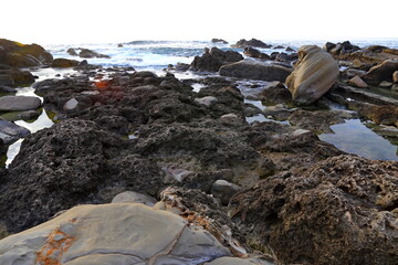 Xiaoyeliu scenic area located at Taitung, eastern Taiwan. The geology and topography here is similar to the Yeliu.