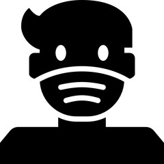face mask glyph icon