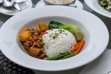 Popular Filipino food Beef Caldereta