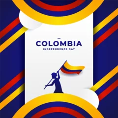 Fototapeten Colombia Independence Day Background Design © Yeay Dsgn