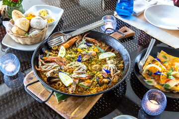Spanish style Filipino food paella