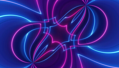 neon blue pink curvy futuristic abstract galaxy curvy lines laser scientific Sci-Fi high resolution