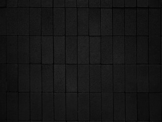 Black wall texture Tile block pattern background surface Architecture details