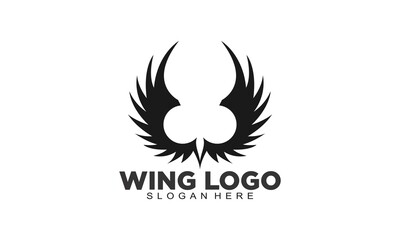 Wild bird wings illustration vector logo