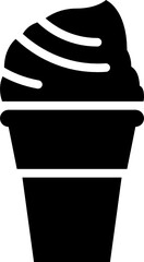 Fototapeta premium soft serve glyph icon