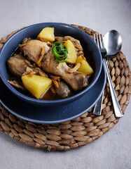 Ayam jahe. Chinese style stir fried chicken with sliced ginger