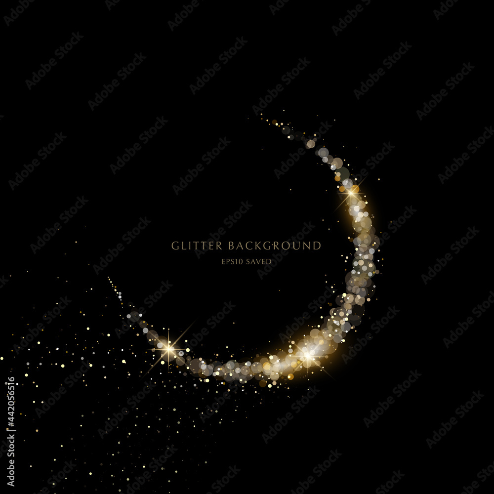 Wall mural glitter background, luxury gold stardust light