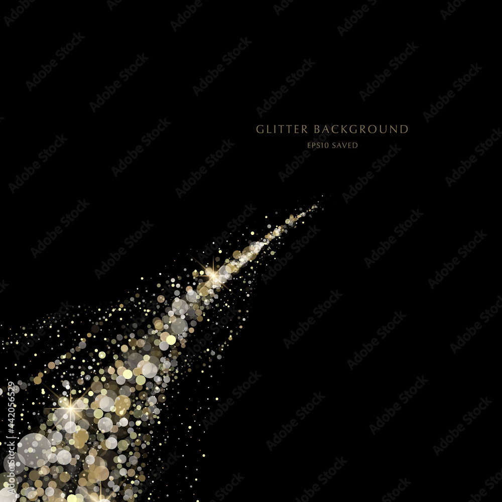 Wall mural glitter background, luxury gold stardust light
