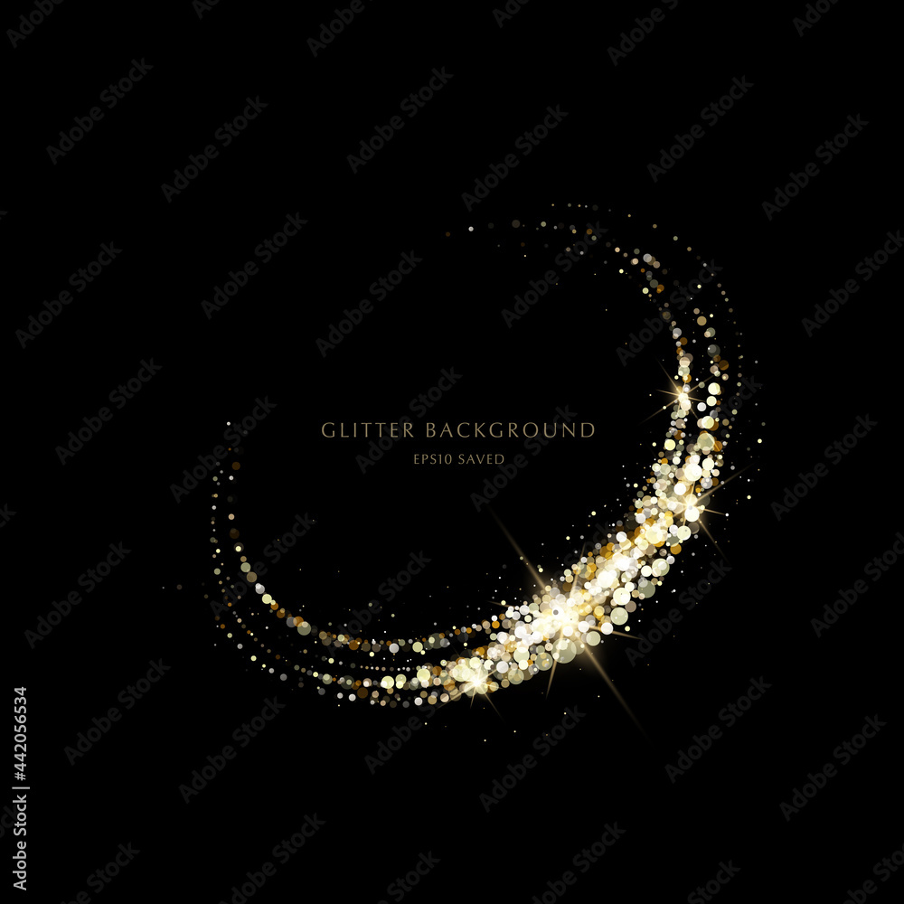 Wall mural glitter background, luxury gold stardust light
