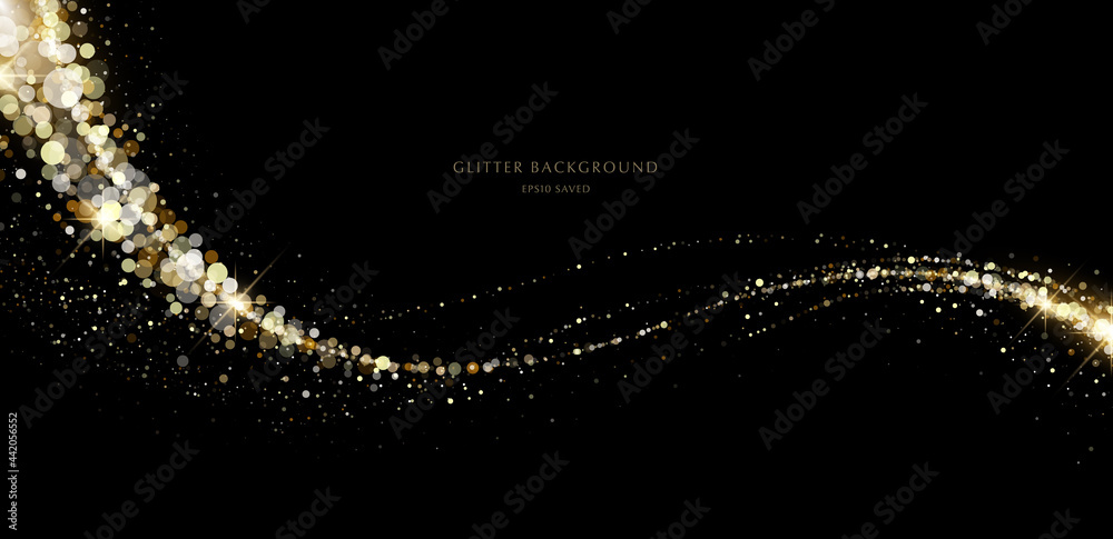 Wall mural glitter background, luxury gold stardust light