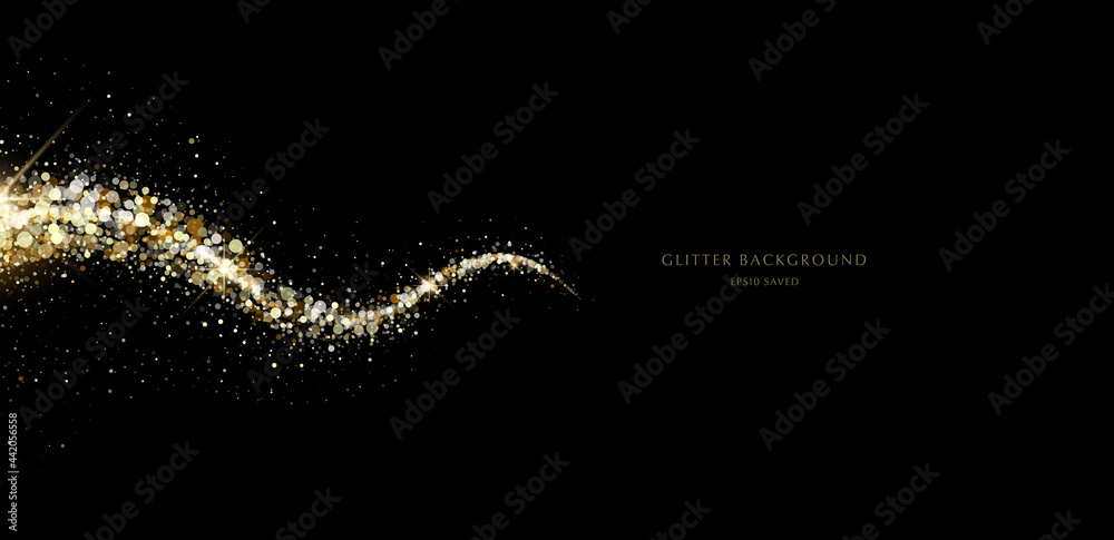 Wall mural glitter background, luxury gold stardust light