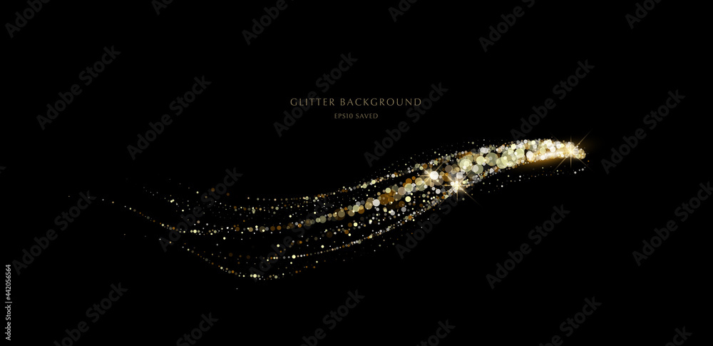 Wall mural glitter background, luxury gold stardust light