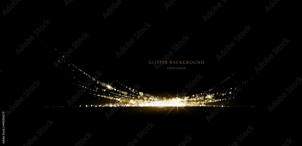 Wall mural glitter background, luxury gold stardust light