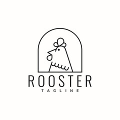 Simple Rooster logo template design