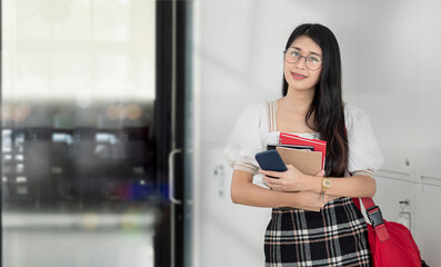 Portrait Of Female University Student On Campus.