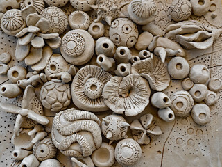 Corals made from modeling clay