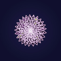 blossom lilac symbol flower, in dark background