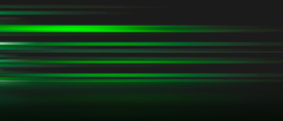 Green abstract motion blur background. Horror pattern with color lines. Different shades and thickness. Metallic pattern industry, technology background. 3D illustration