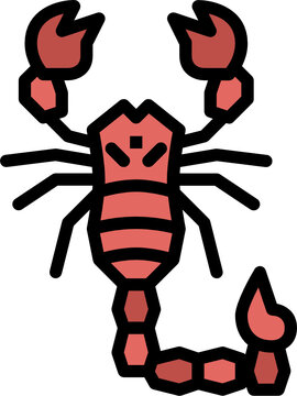 recommend clip art: scorpion color outline icon