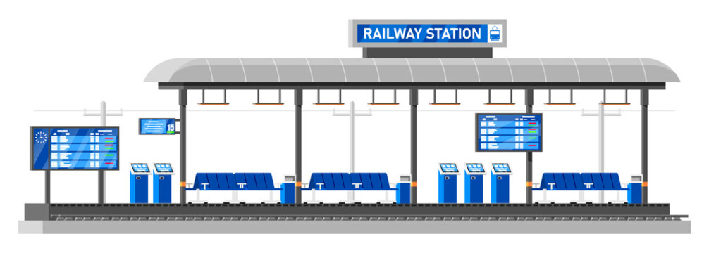 Modern Railway Station for High Speed Train