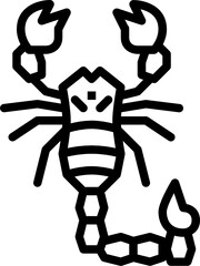 scorpion outline icon