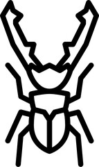 cyclommatus stag outline icon