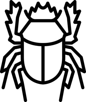 Dung Beetle Outline Icon