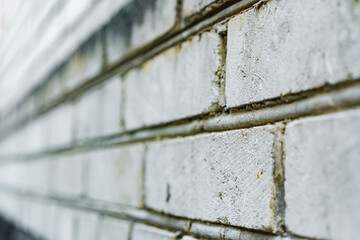 White old brick wall background, copy space