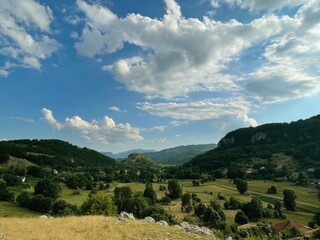 Fototapeta na wymiar Sarajevo, Bosnia and Herzegovina - 28-06-2021: Landscape photography of scenic view on mountain Bjelasnica.