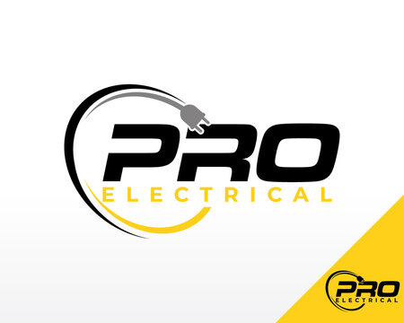 Electric logo. Electrical Power logo design vector
