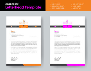 New Style Letterhead Template Design Print Ready