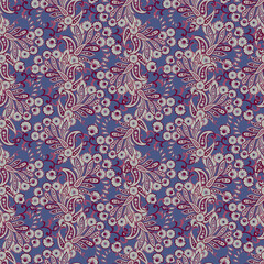 Vector flower seamless pattern. Cute floral background