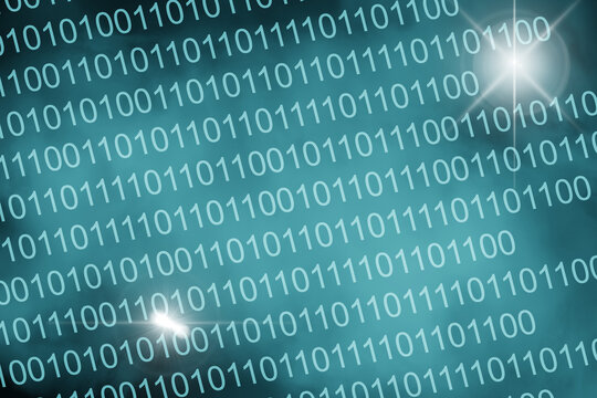 Hintergrund mit bin&auml;ren Zahlen und einem Lichtreflex