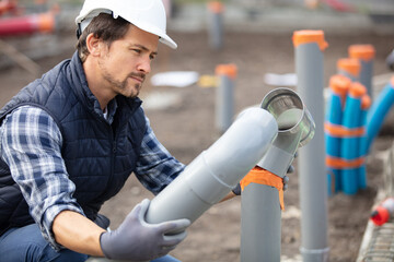 man checking working in natural gas factory