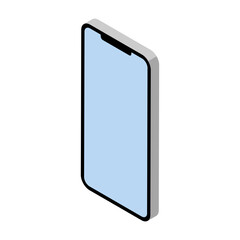 Isometric cellphone - blank screen
