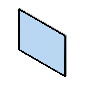 recommend clip art: Isometric tablet computer - blank screen