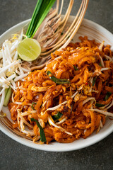 stir-fried noodle with tofu and sprouts or Pad Thai