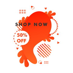 abstract social media banner template. promotion banner. ready use design template.