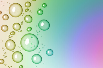 Drops of water on a clear background