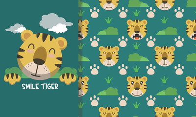 Obraz premium illustration and pattern set premium vector