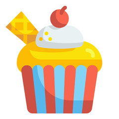 cupcake flat icon