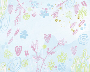 Abstract background drawing of pastel colors in the eps10 vector with a copy of the space. For website, wallpaper, packaging paper and textiles.