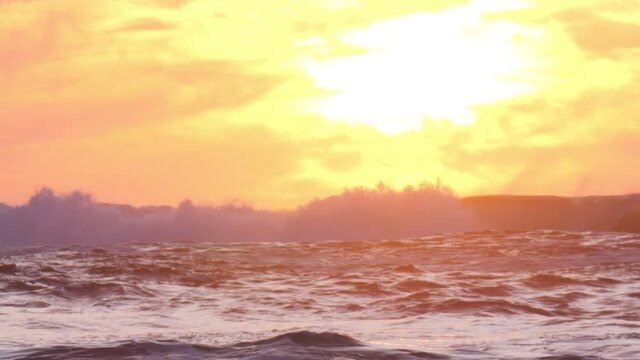 Perfect sunset on the ocean.