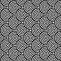 Japanese Traditional Seamless Pattern. circle black on white background.Design for fabric,print,product,tiles,packaging,wallpaper,clothing,wrapping.Vector illustration