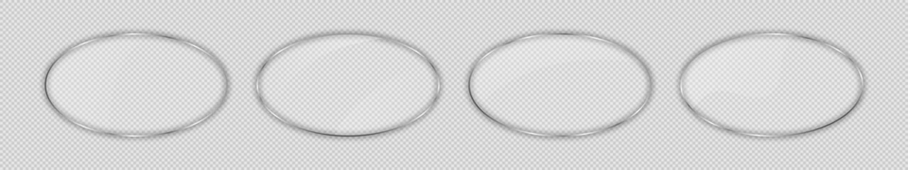 Glass plate in oval frame