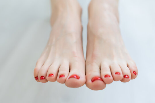 Close up of a perfect female legs.