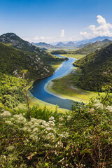 Fototapeta na wymiar Breathtaking postcard view of the river canyon in Montenegro